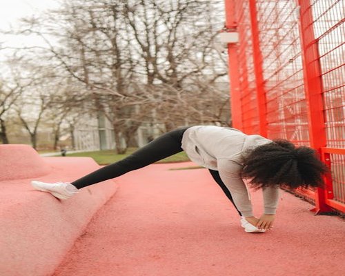 Active movement and light stretching in a park